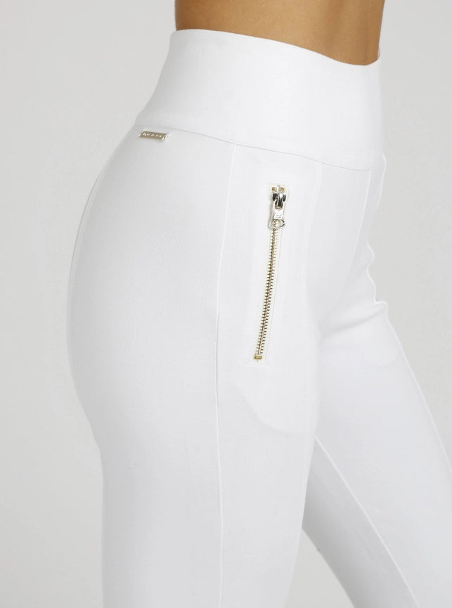 New Kendal Straight Leg Pant Gold Trims-Pant-Blanc Noir-XS-Optic White-Urbanheer
