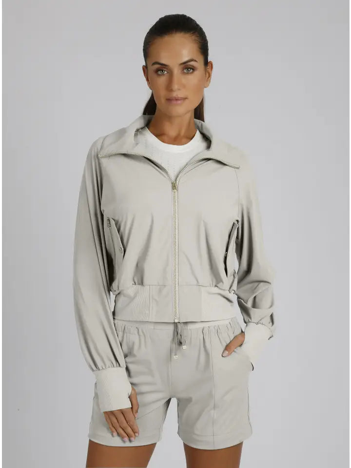 New Mastermind Bomber Gold Trims-Jackets-Blanc Noir-XS-Pumice Stone-Urbanheer