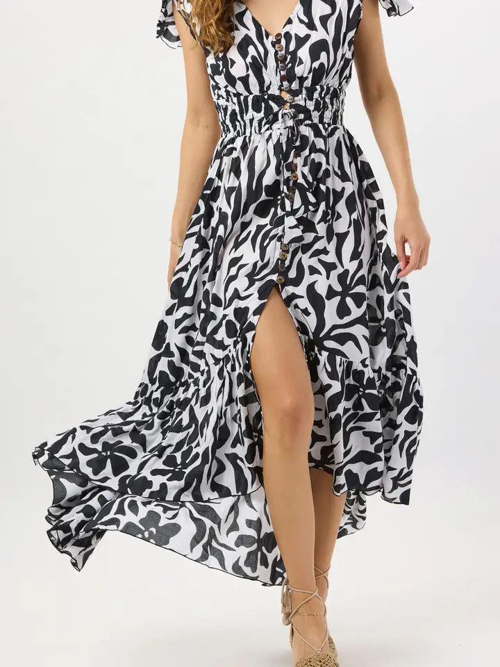 New Moon Maxi Dress Bora Bora Black-Dress-Tiare Hawaii-One Size-Bora Bora Black-Urbanheer