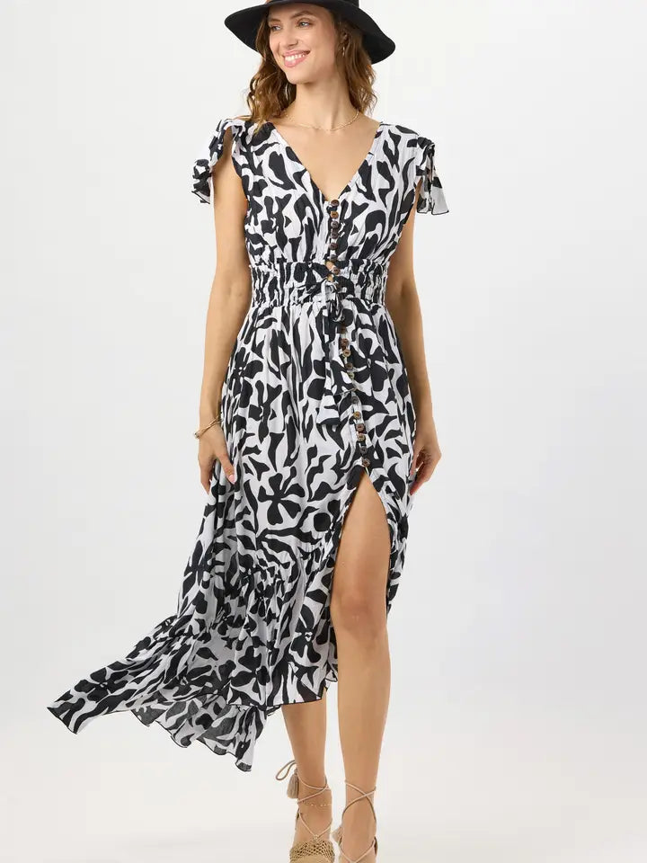 New Moon Maxi Dress Bora Bora Black-Dress-Tiare Hawaii-One Size-Bora Bora Black-Urbanheer