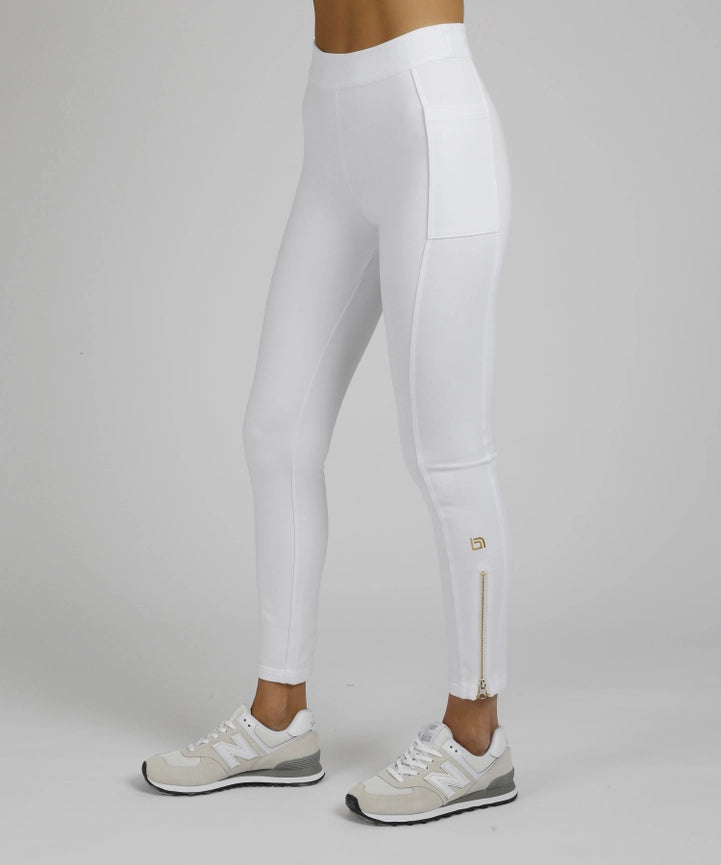 New Racing Legging Gold Trims-Legging-Blanc Noir-XS-Optic White-Urbanheer