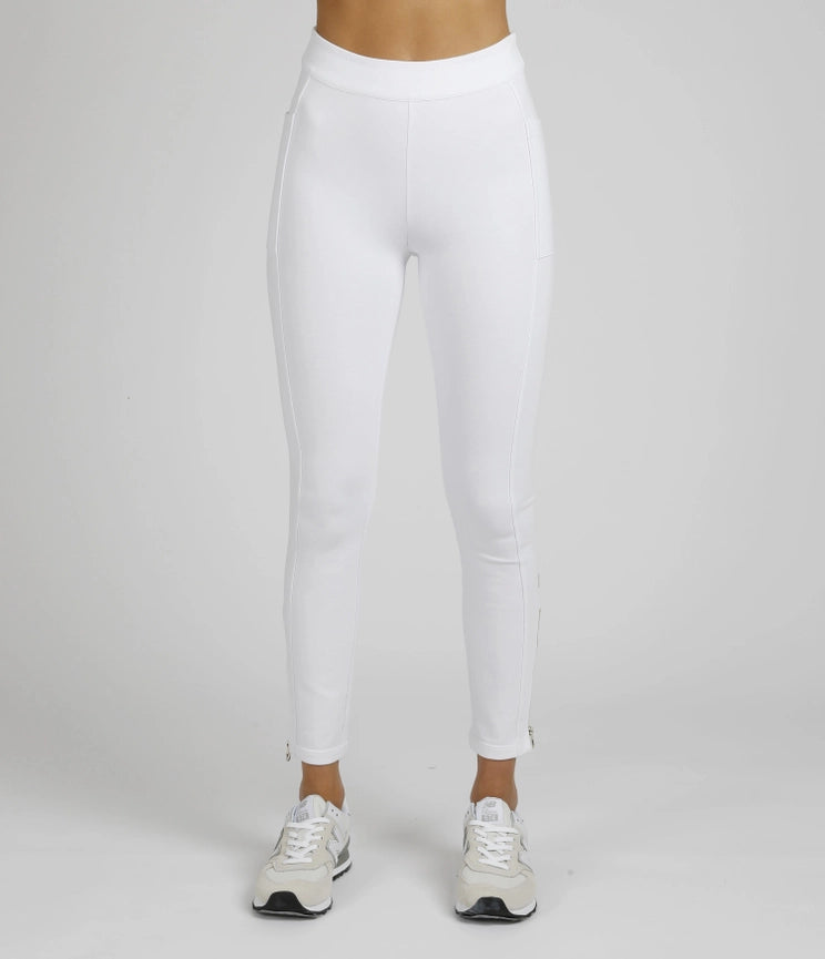 New Racing Legging Gold Trims-Legging-Blanc Noir-XS-Optic White-Urbanheer