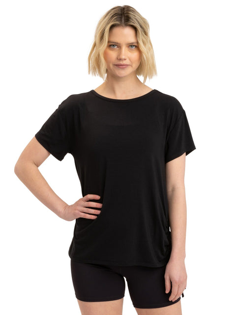 Nia Side Ruched Jersey Tee