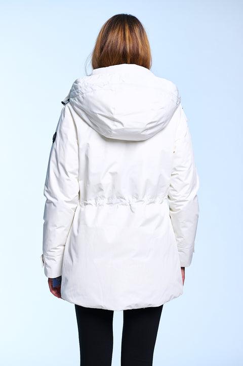 Niagara Short Parka With Fixed Hood With Drawstrings