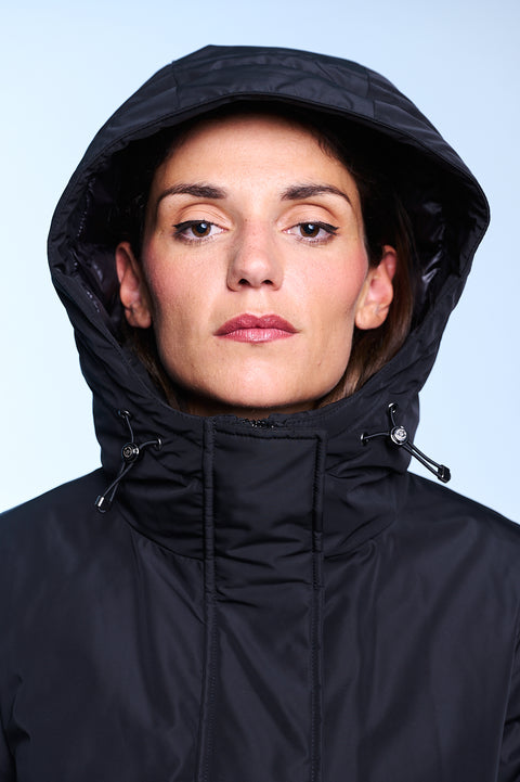 Niagara Short Parka With Fixed Hood With Drawstrings