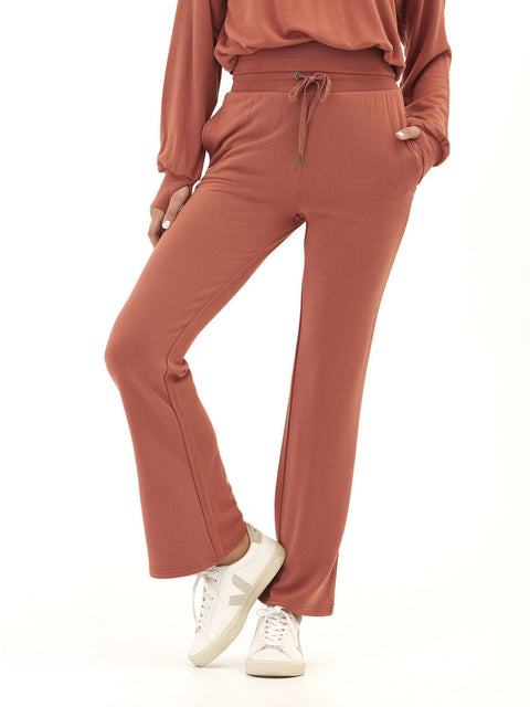 Nicolle Feather Fleece Flare Hem Pant
