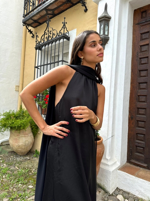 Night Halter Dress BLACK-Dress-Alliwant-S-BLACK-Urbanheer