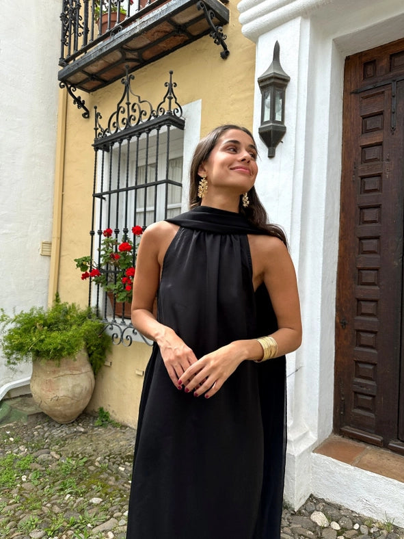 Night Halter Dress BLACK-Dress-Alliwant-S-BLACK-Urbanheer