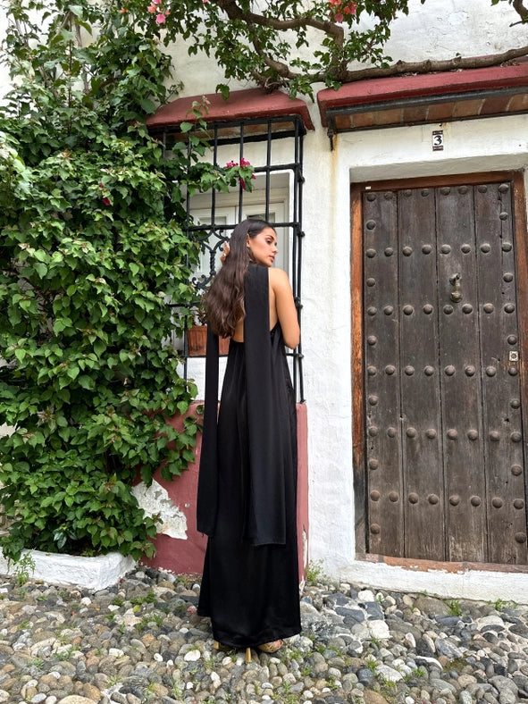 Night Halter Dress BLACK-Dress-Alliwant-S-BLACK-Urbanheer