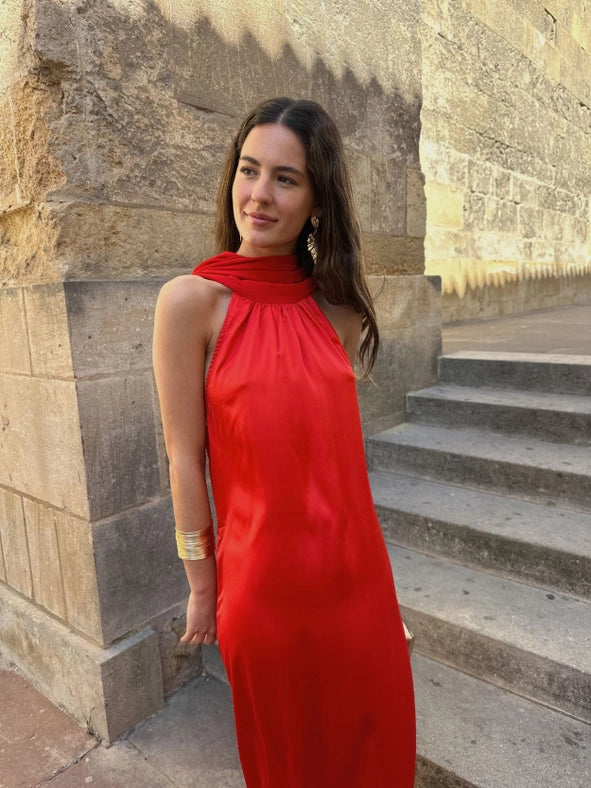 Night Halter Dress RED-Dress-Alliwant-S-RED-Urbanheer