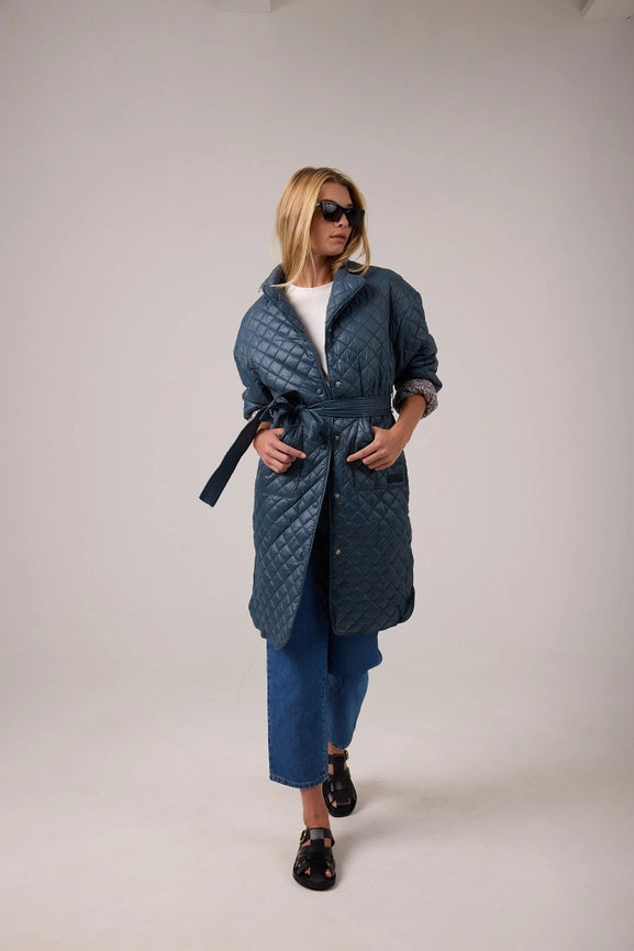 Nikoa Nylon Quilted Jacket - Graphite-Jacket-Lanhtropy-S-Graphite-Urbanheer