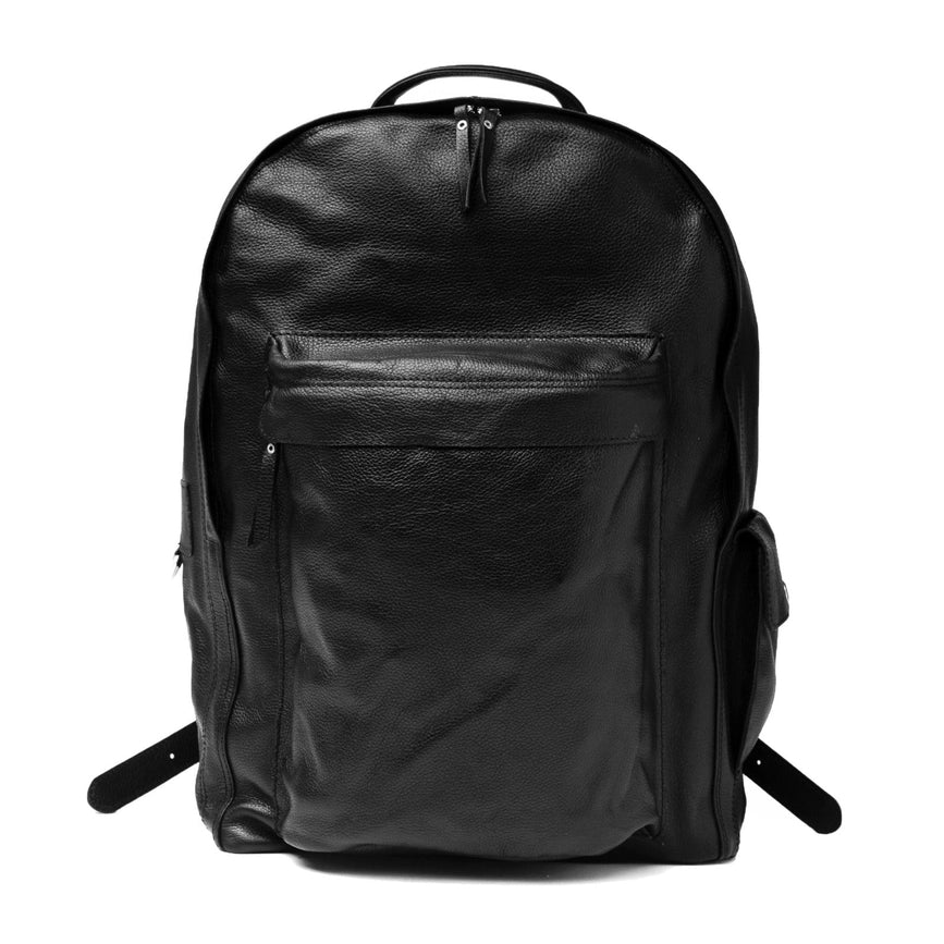 Nomad Leather Backpack Black-Backpack-Belle & Bloom-12 x 6 x 18 in (30.5 x 15.2 x 45.7 cm)-Urbanheer