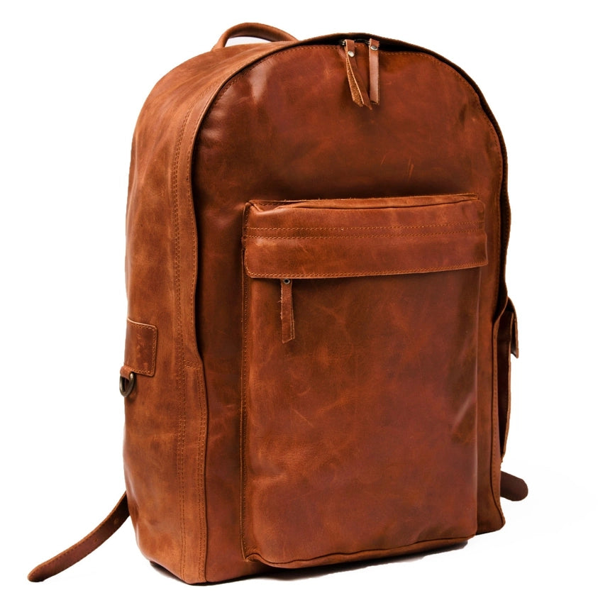 Nomad Leather Backpack Brown-Backpack-Belle & Bloom-12 x 6 x 18 in (30.5 x 15.2 x 45.7 cm)-Urbanheer