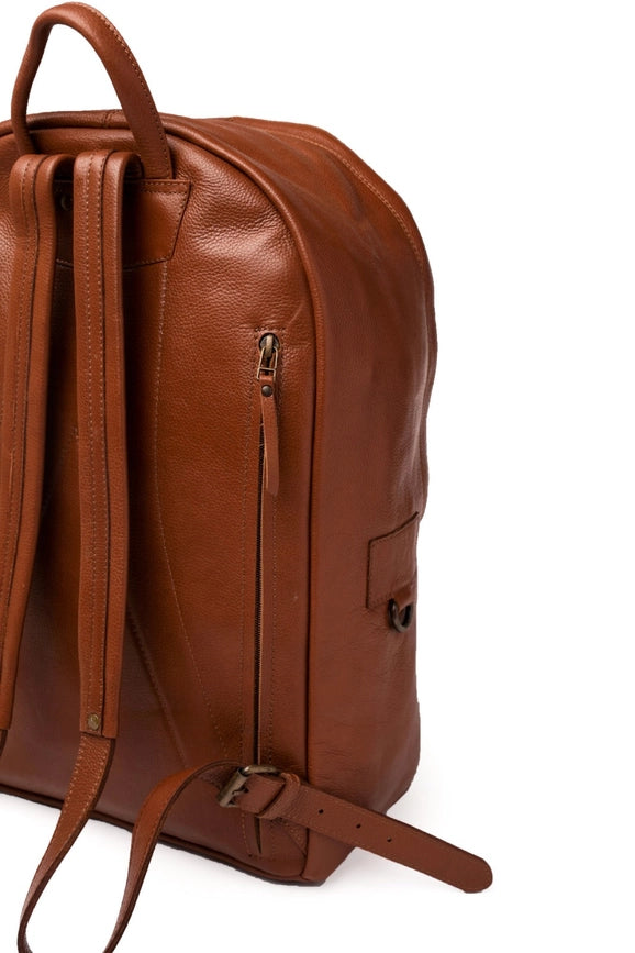 Nomad Leather Backpack Tan-Backpack-Belle & Bloom-12 x 6 x 18 in (30.5 x 15.2 x 45.7 cm)-Urbanheer