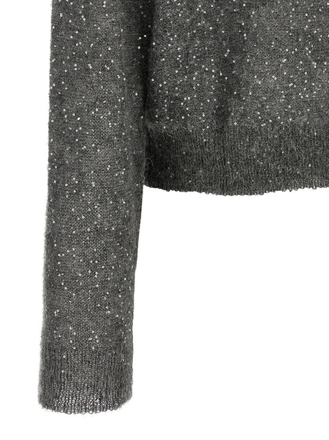 Nude Micro Sequin Sweater