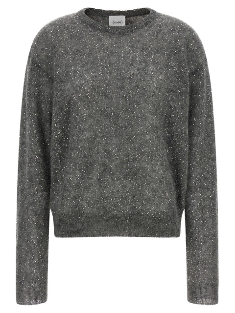 Nude Micro Sequin Sweater