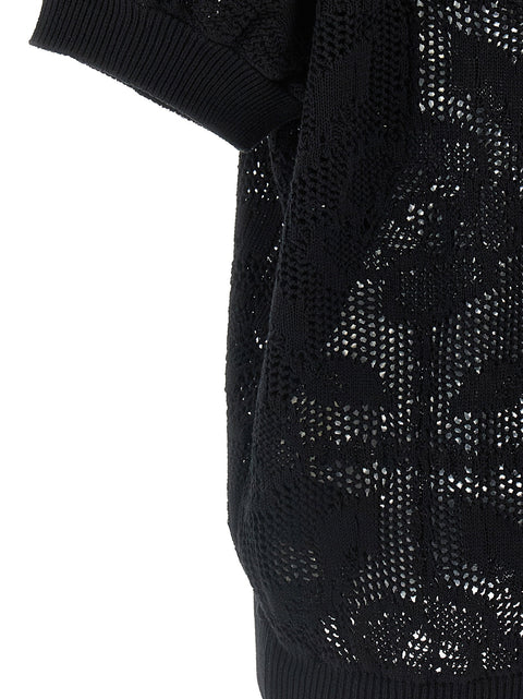 Nude Openwork Cotton Sweater