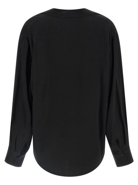 Nude V-neck Blouse