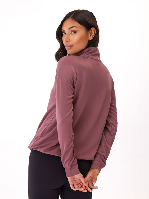 Nyla Feather Fleece Half Zip Pullover