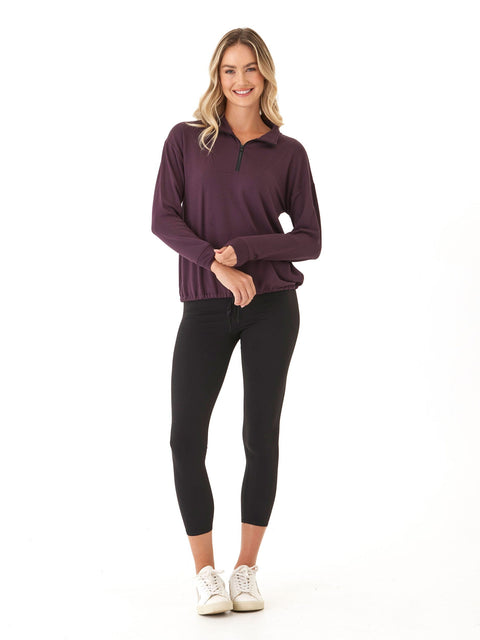 Nyla Feather Fleece Half Zip Pullover