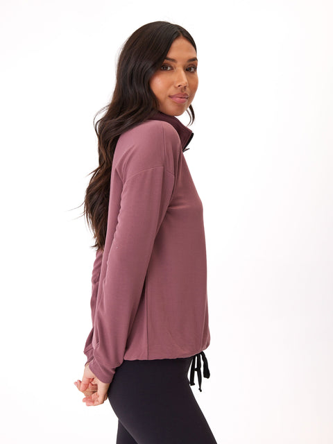 Nyla Feather Fleece Half Zip Pullover
