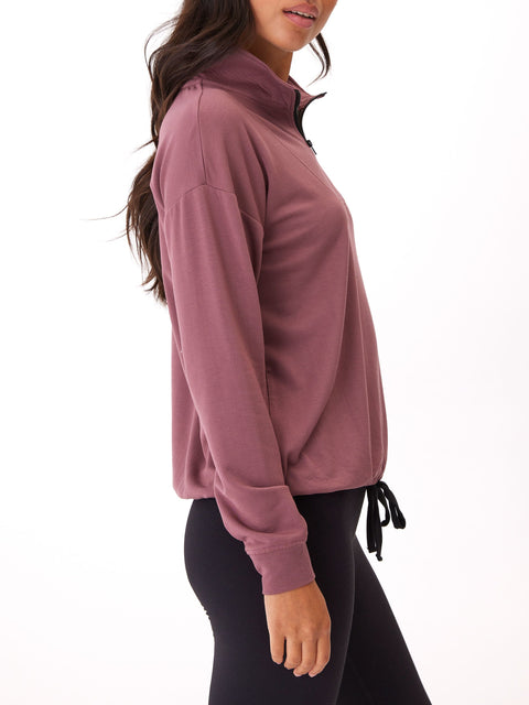 Nyla Feather Fleece Half Zip Pullover