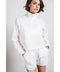 Nylon Taslan Cropped Quarter Zip Jacket-Jacket-Rae Mode-S-Off White-Urbanheer
