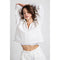 Nylon Taslan Cropped Quarter Zip Jacket-Jacket-Rae Mode-S-Off White-Urbanheer
