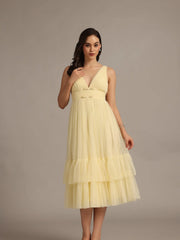 Nymeria Midi Dress in Buttercup