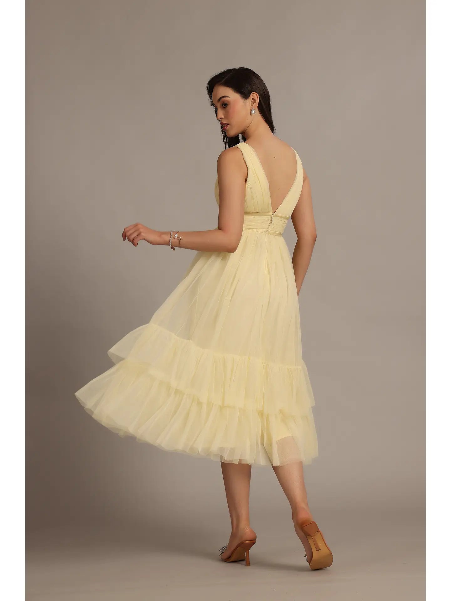 Nymeria Midi Dress in Buttercup