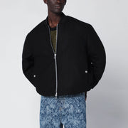 OAMC Black wool-blend bomber