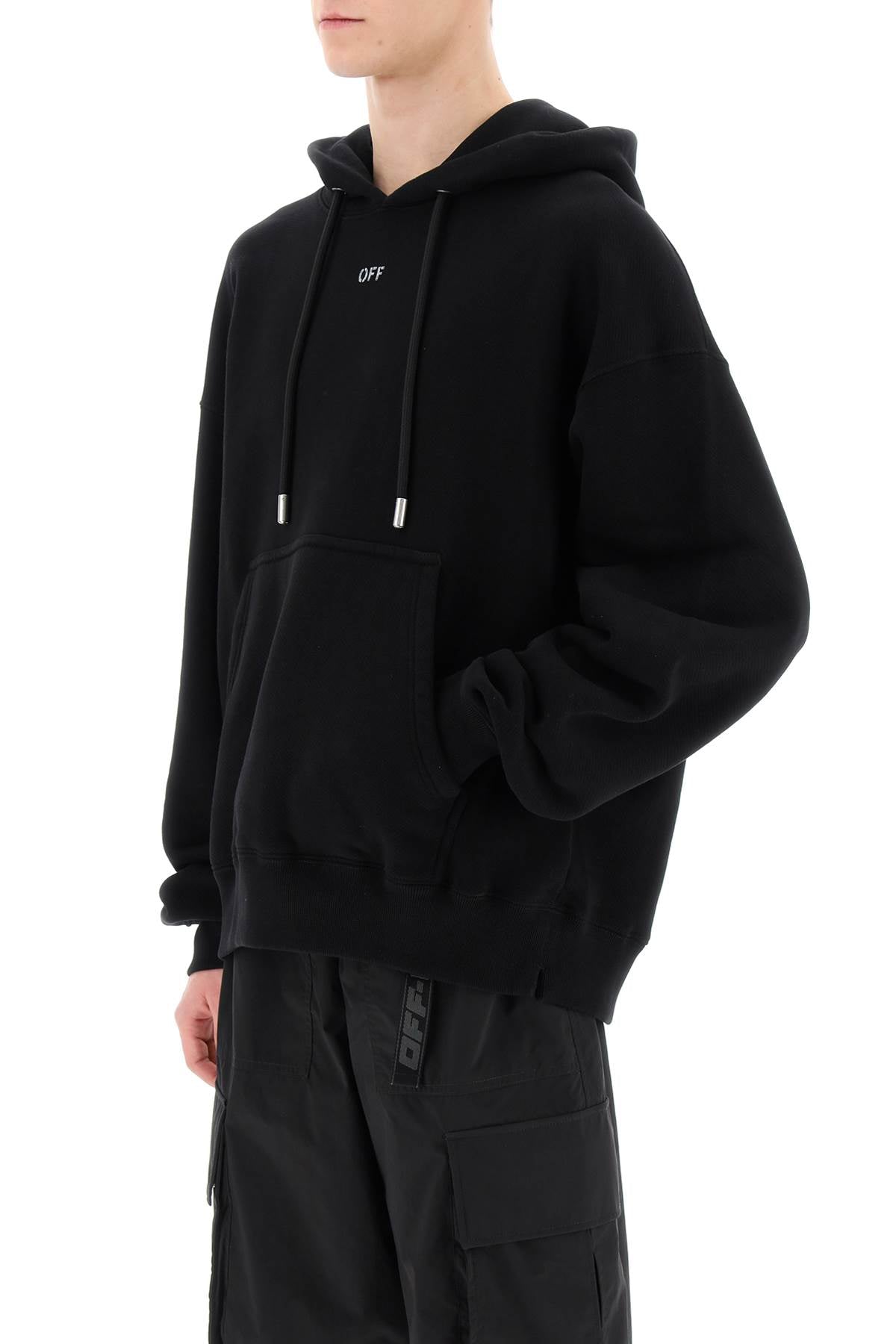 Off-White Skate Hoodie With Off Logo Black-OFF-WHITE-S-Urbanheer