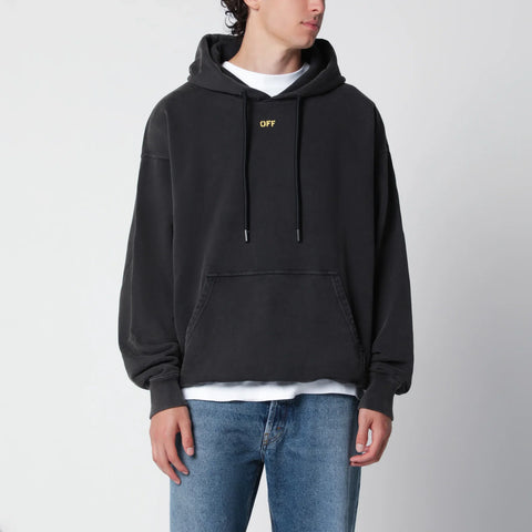 Off White Off-White™ Washed black hoodie with OFF logo