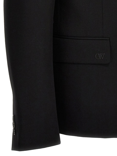 Off White Ow Embroidery Blazer
