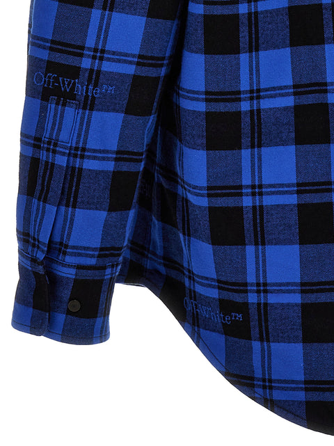 Off White Check Flannel Overshirt