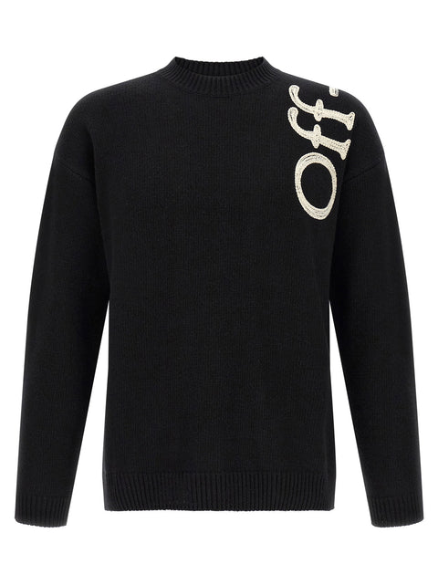 Off White Vertical Bookish Sweater