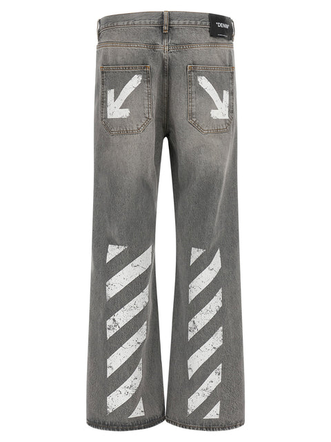 Off White Half Arrow Diag Slim Jeans