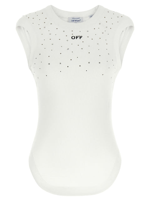 Off White Top Swarowski