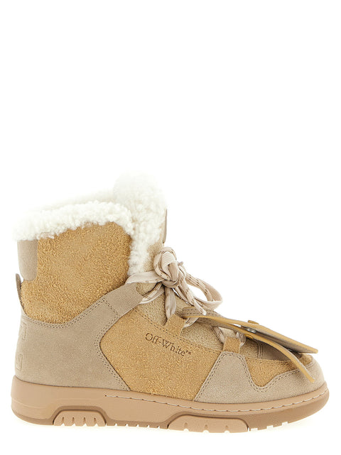 Off White Winter Ankle Boots
