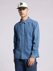 Oakland Shirt - Denim Button Up-Shirts-Thread & Supply (Mens)-S-WASHED INDIGO-Urbanheer