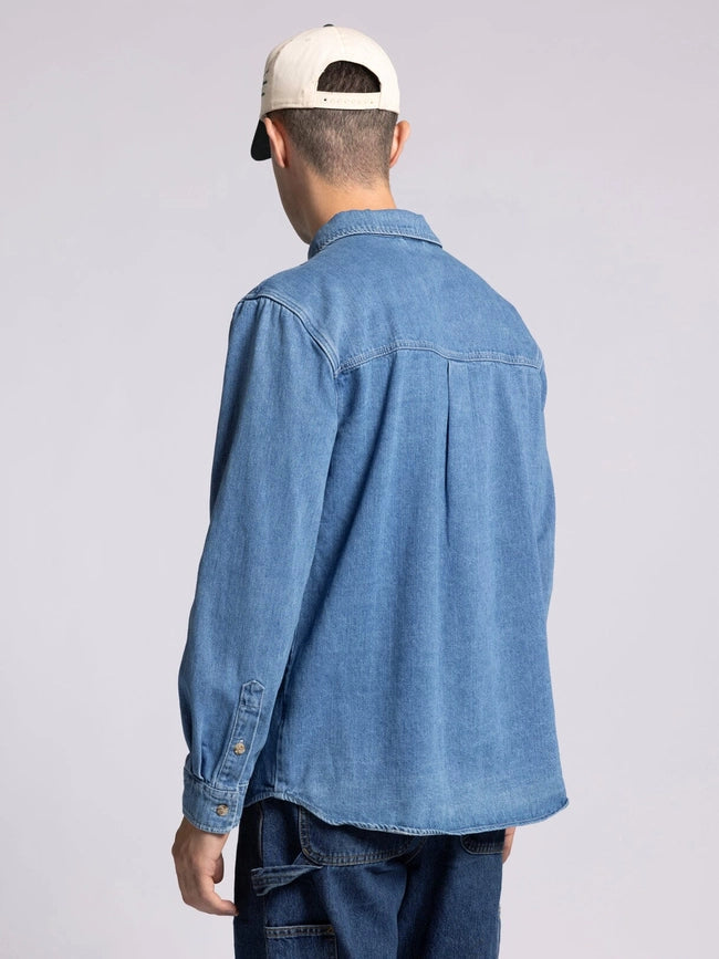 Oakland Shirt - Denim Button Up-Shirts-Thread & Supply (Mens)-S-WASHED INDIGO-Urbanheer