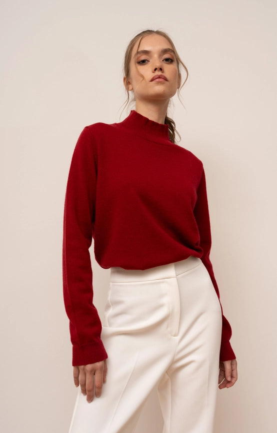 Odette Sweater Red-Sweater-Bel Cashmere S.C.-S-Red-Urbanheer