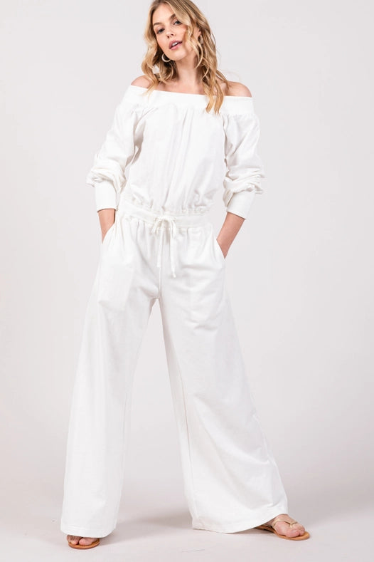 Off-The-Shoulder Slouchy Wide Leg Jumpsuit Daisy-Jumpsuit-Lara Daisy-S-Urbanheer