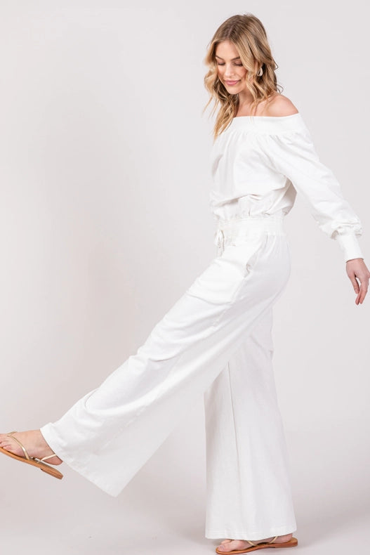 Off-The-Shoulder Slouchy Wide Leg Jumpsuit Daisy-Jumpsuit-Lara Daisy-S-Urbanheer