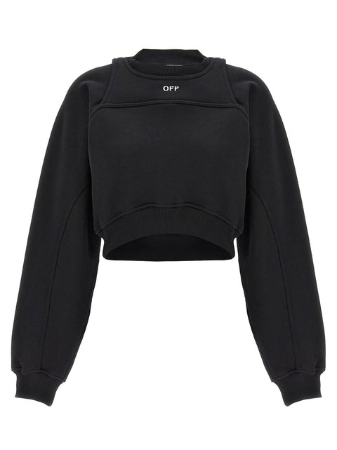 Off White Cropped Sweatshirt