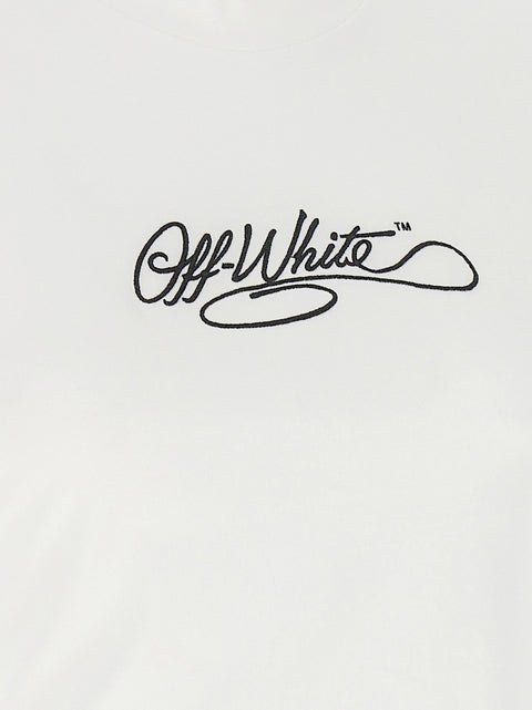 Off White Logo Embroidery T-shirt