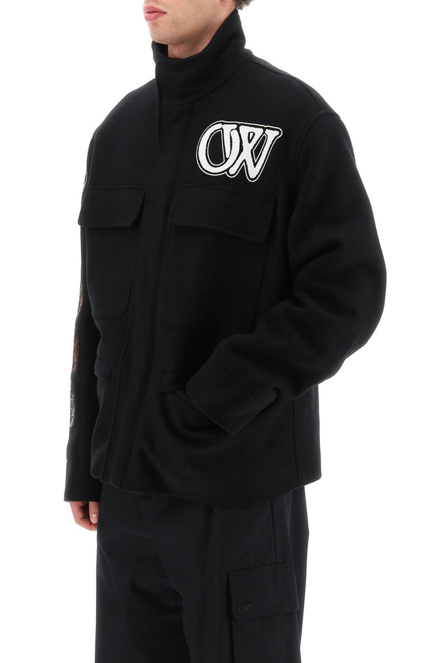 Off-white moon phase field jacket-men > clothing > jackets > casual jackets-Off-White-l-Black-Urbanheer