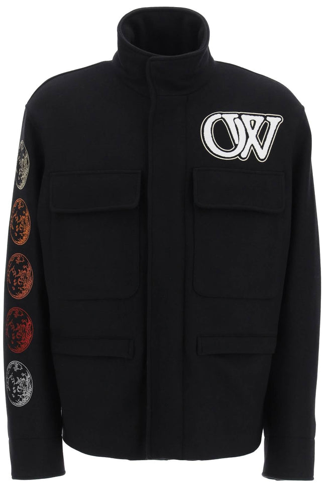 Off-white moon phase field jacket-men > clothing > jackets > casual jackets-Off-White-l-Black-Urbanheer