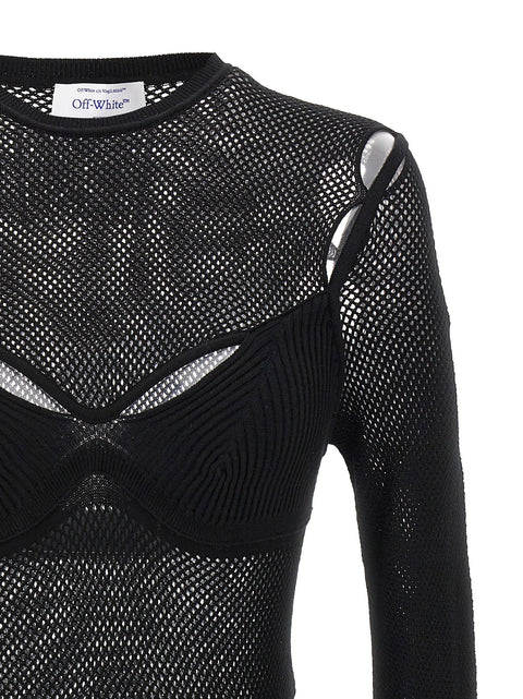 Off White Net Arrow Bralette Top