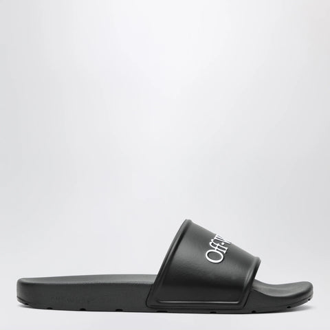 Off White Off-White™ Black Bookish Sliders with logo